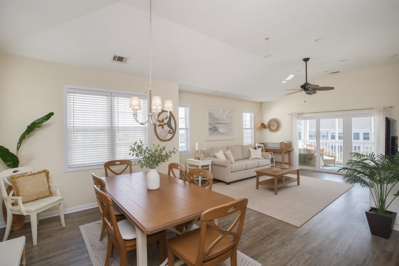 Great room staged for the listing